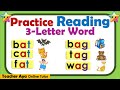Learn to read 3-letter word | Phonics | Reading guide for beginners,kids,toddlers | Practice reading