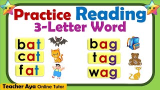 Learn to read 3-letter word | Phonics | Reading guide for beginners,kids,toddlers | Practice reading