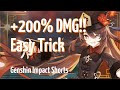 This Hutao trick lets you do 200% MORE DAMAGE | Genshin Impact #shorts