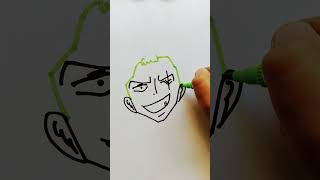 Zoro 60s drawing challenge #onepiece #drawing #zoro