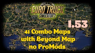 BIG map Combo ETS2 1.53. Сборка из 41 карты на Euro Truck Simulator 2 1.53 от Yuriko.