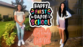GRWM FOR THE FIRST DAY OF SCHOOL! MIDDLE SCHOOL VS HIGH SCHOOL EMMA AND ELLIE