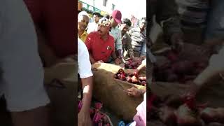 vegetable  auction  in  mettupalayam  wholesale  market ( Beetroot)