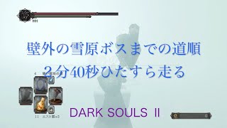 【DARK SOULS 2 PS4】壁外の雪原ボスまでの道順　　２分40秒ひたすら走る