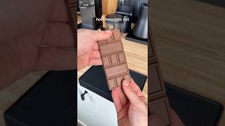 Making hot chocolate with a Feastables bar