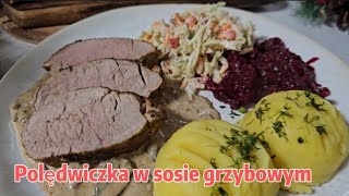 Polędwiczka w sosie grzybowym