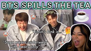 BTS spilling tea about each other non-stop REACTION!!