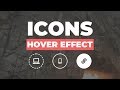 4 Awesome icons hover effect using only HTML & CSS
