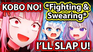 Calli Loses It When Kobo and Biboo Starts Fighting and Cursing On Stream 【Hololive】