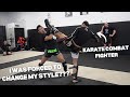 Forced to change my style while sparring Karate Combat Fighter