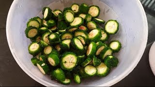 Bitter gourd Fry| చేదులేని కాకరకాయ వేపుడు| kakarakaya fry recipe in telugu|Kakarakaya karam receipes