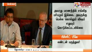 London Doctor Richard Beale Press Meet About Jayalalitha Death