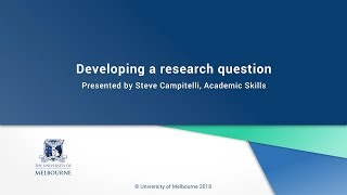 Developing a research question