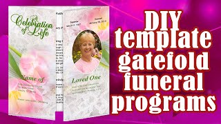 Gatefold Funeral Programs - Gatefold Program Templates