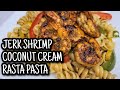 Jerk Shrimp with Coconut Cream Rasta Pasta