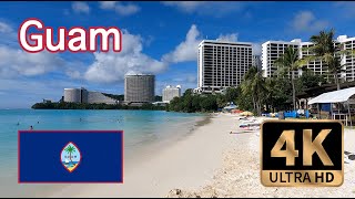 【4K Walk in Guam】Walking along the Great Beach in Guam, USA, with beautiful sea 9月半ばのグアム砂浜散歩