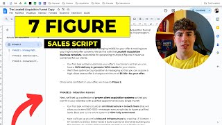 The sales script I use to close 30 clients a month (SMMA)