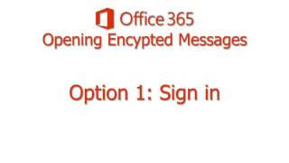 Office 365 Message Encryption