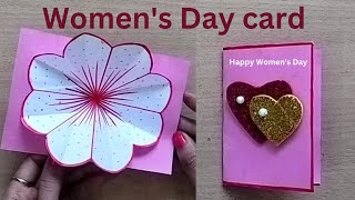 Easy Handmade Women'sDay Card Making/ Women's Day Craft/ How To Make Pop Up  Card#diy #womensday