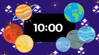 10 MINUTE PLANET TIMER - Countdown Timer with Music for Kids