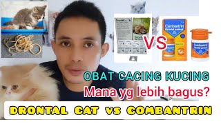 OBAT CACING KUCING - OBAT KUCING CACINGAN Drontal Cat dan combantrin mana yang lebih bagus ?