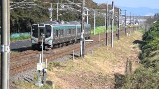 千桜橋からみた東北本線E721系