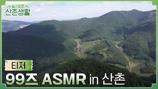 [ASMR] 마음이 편안해지는 1분 산촌 힐링 영상(ft. 99즈) #슬기로운산촌생활 EP.1