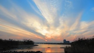 淀川の夕焼け♫上原令子師♫生きるってさ♫聖歌３９６番十字架のかげに