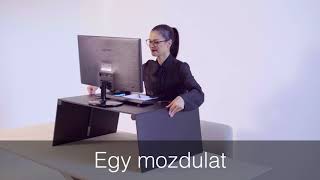 standingdesk, emelhető asztal, emelhető számítógép állomás.