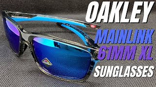 Oakley Mainlink XL 61mm Sunglasses Overview - Grey Ink Prizm Sapphire