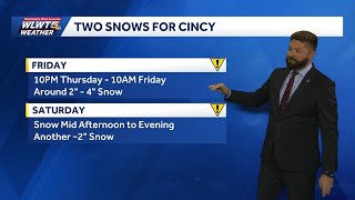 Timeline: When accumulating snowfall arrives in Cincinnati