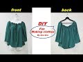 DIY 옷만들기-여성스퀘어넥쉬폰블라우스 how to make square neck blouse hacks