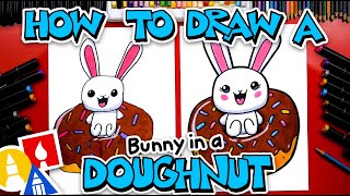 How To Draw A Bunny In A Doughnut