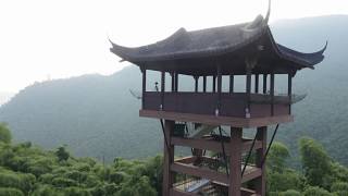 Aerial view of Anji, China: Lucid waters and lush mountains are invaluable assets