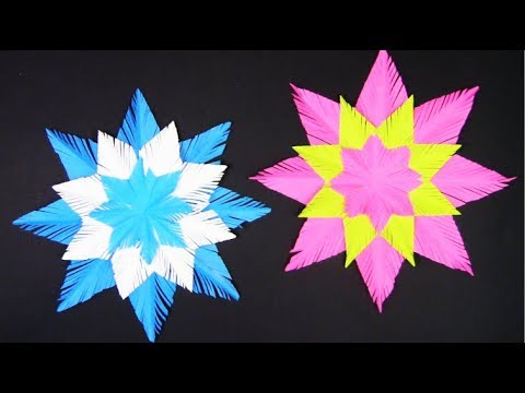 Paper snowflake easy tutorial for kids step by step - Snowflakes in 5 minutes Paper snowflake easy tutorial for kids step by step - Snowflakes in 5 minutes