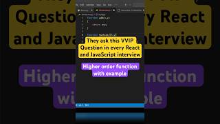 Higher Order Function - most asked #reactjs and #javascript interview question #coding #programming