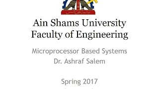 CSE312 Microprocessor Based Systems - Lecture 3
