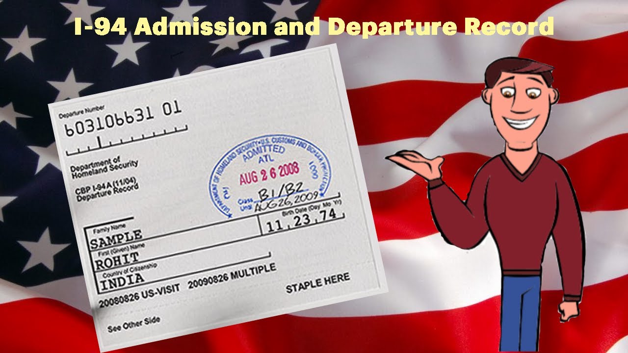 I 94 Arrival And Departure Record Youtube