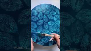 Blue ocean painting / Leaf painting / Acrylic painting #vinillna