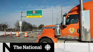 Ambassador Bridge protest slows traffic at Canada’s busiest border crossing