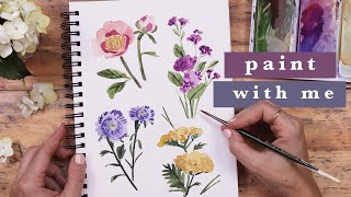 My Favorite Watercolor Practice Technique | Flower Painting for Beginners