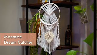 DIY  Macrame Dream Catcher วิธีทำมาคราเม่ตาข่ายดักฝัน