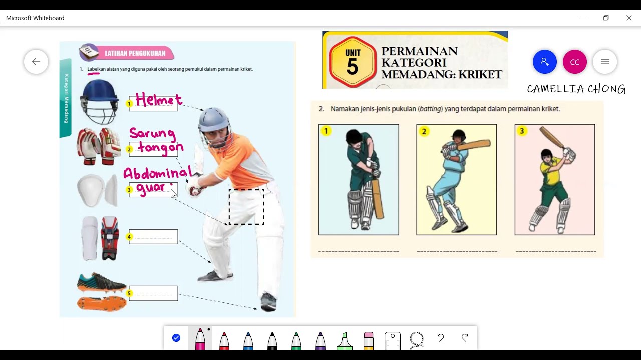 UNIT5 : PERMAINAN KATEGORI MEMADANG KRIKET Latihan Pengukuhan M/S 82 ...