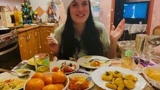 2025 НОВОГОДНИЙ МУКБАНГ С ПАПОЧКОЙ/ #asmr #новыйгод #mukbang #snow #eating #итинг