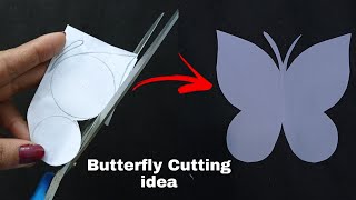 Butterfly Cutting Idea / Butterfly Cutting / #butterfly #butterflycutting paper craft /paper #shorts