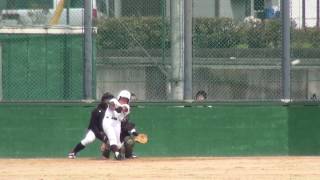 中学軟式野球 １年　3月 レフト前ヒット