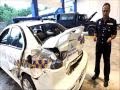 Lelaki rampas senjata, kereta polis maut kemalangan