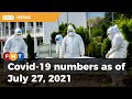 Covid-19 numbers as of July 27, 2021