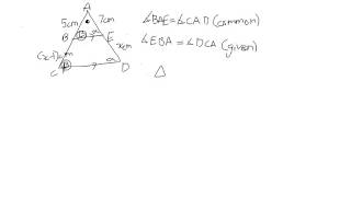 Similar triangles with parallel lines proving similarity