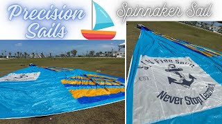 Our brand new Spinnaker Sail / Sailing Free Spirit